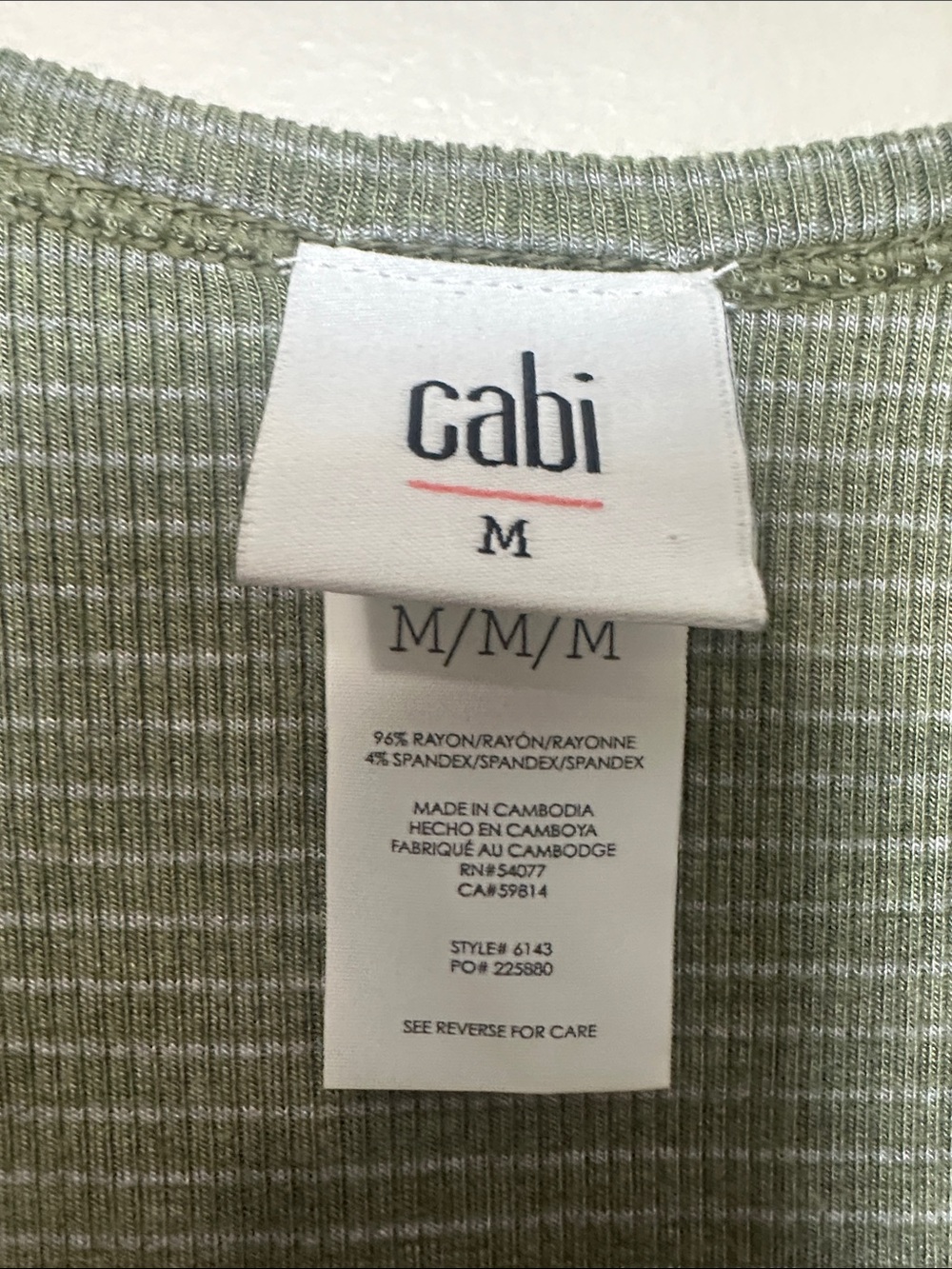 Olive Striped Ruffle V-Neck Tank - Picture 3 of 5